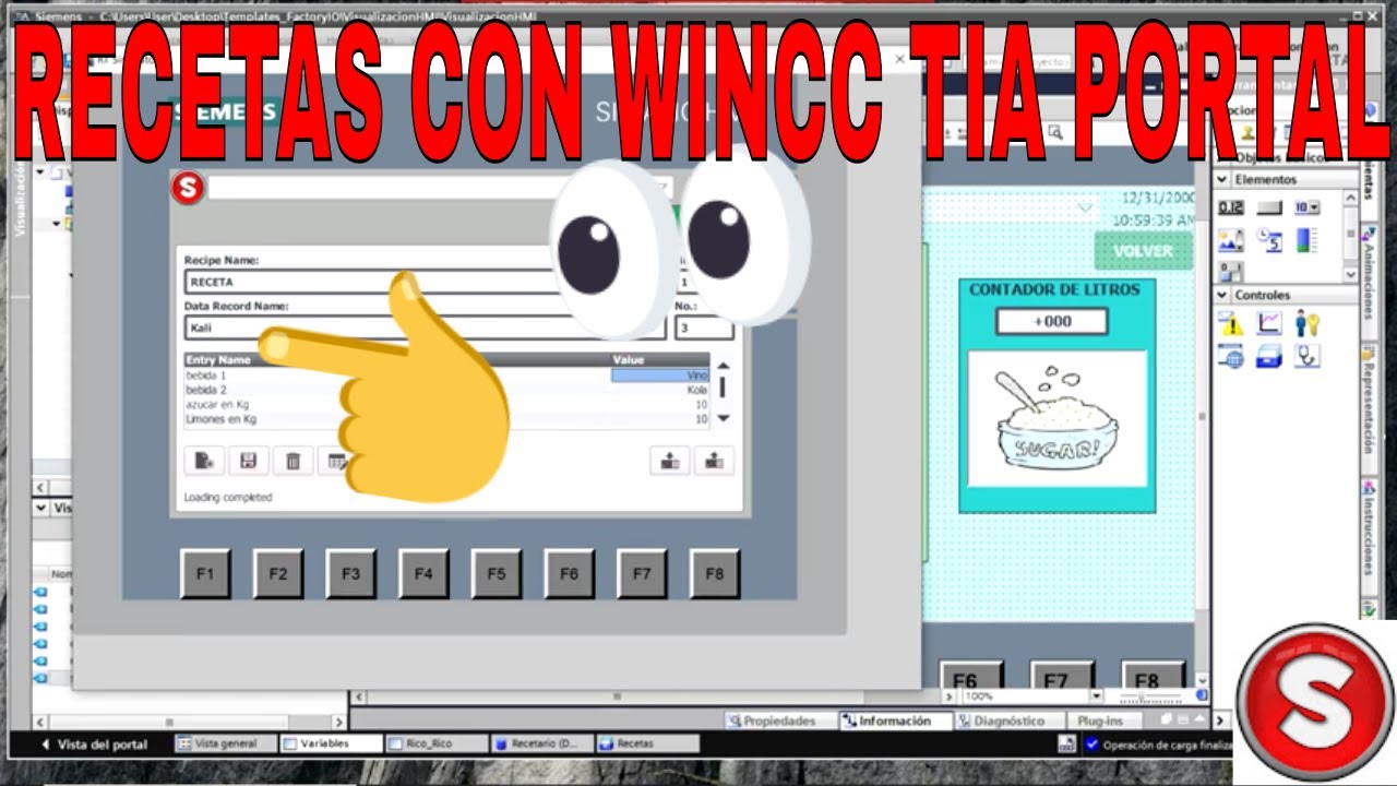 𝐂ó𝐦𝐨 se 𝐂𝐨𝐧𝐟𝐢𝐠𝐮𝐫𝐚𝐧 las 𝐑𝐄𝐂𝐄𝐓𝐀𝐒 en un Panel HMI - PLC ESPAÑOL 🌠!!! 153