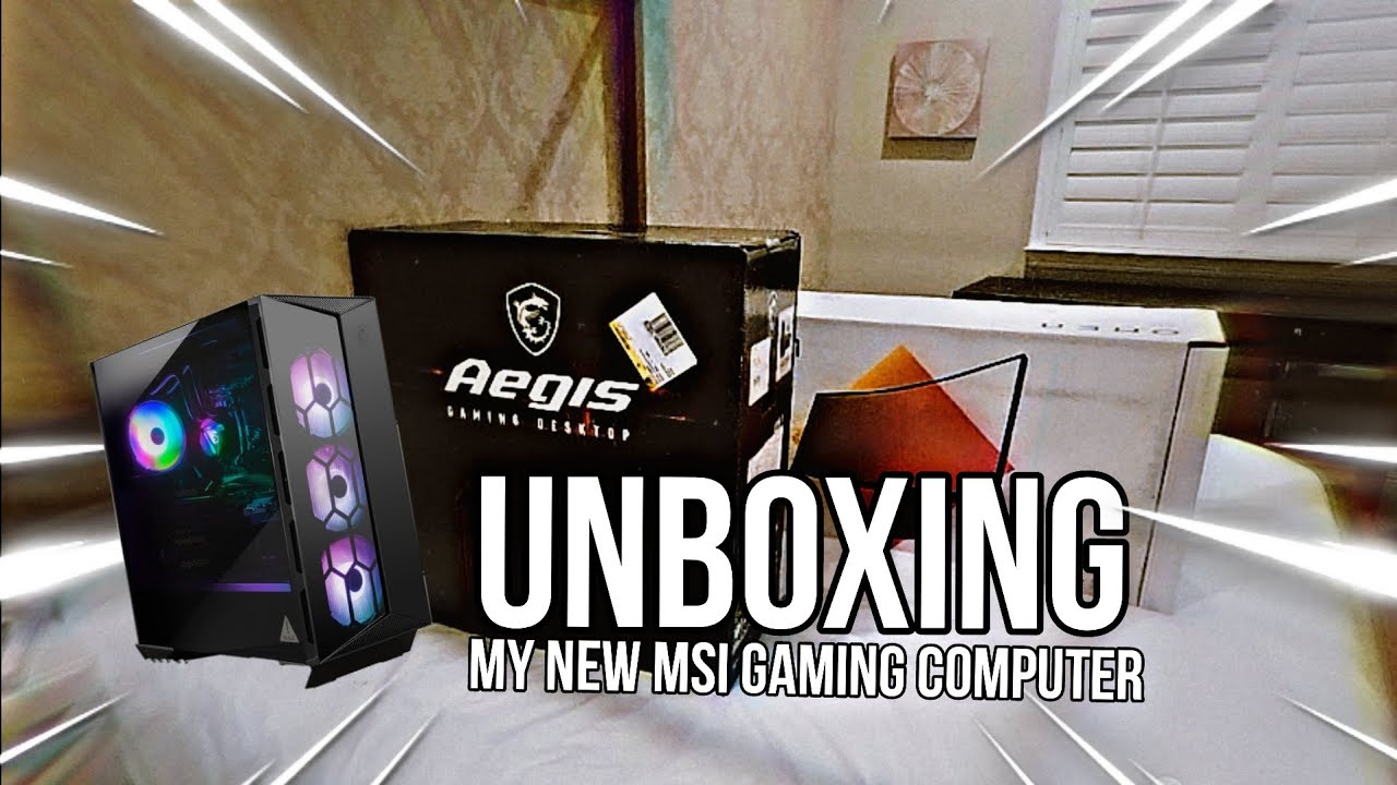 Unboxing the aegis msi gaming Computer  🖥⚡️🔥 (unboxing video)