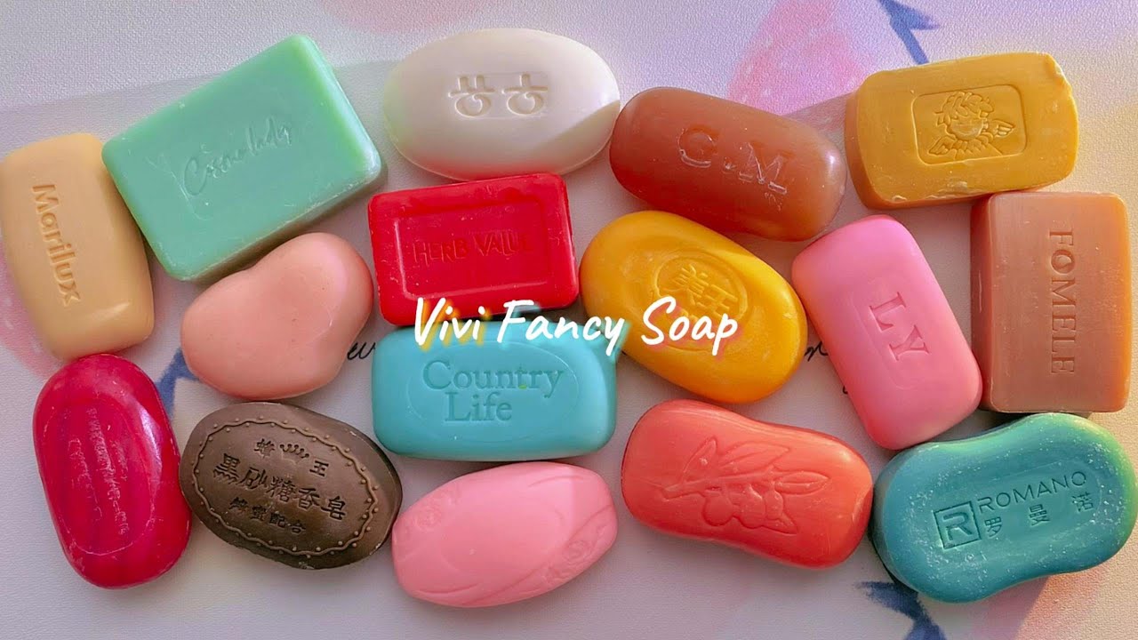 ASMR Soap Cutting/Dry Soap Cutting ASMR/Satisfying Sound ASMR/No Talking/Colorful Soaps