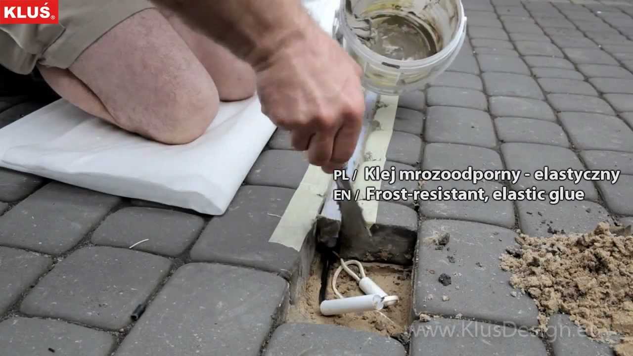 Mounting KLUS LED Profiles in a Cobblestone Pathway