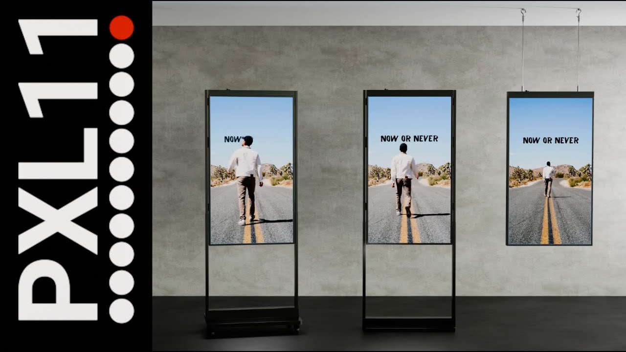 PXL11 V4 Series &ndash; High Brightness Etalage Displays | Vier flexibele montage-oplossingen