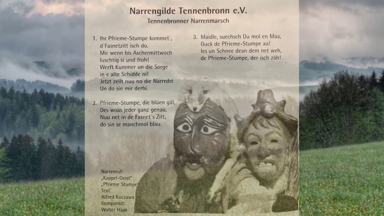 Narrenmarsch der Narrengilde Pfrieme-Stumpe e.V. Tennenbronn/Mit Marsch und G'schell