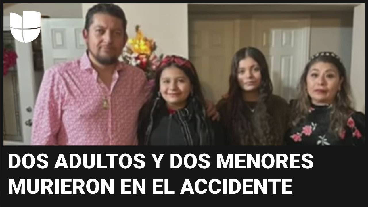 Cuatro miembros de una familia hispana mueren en un accidente: su auto terminó envuelto en llamas
