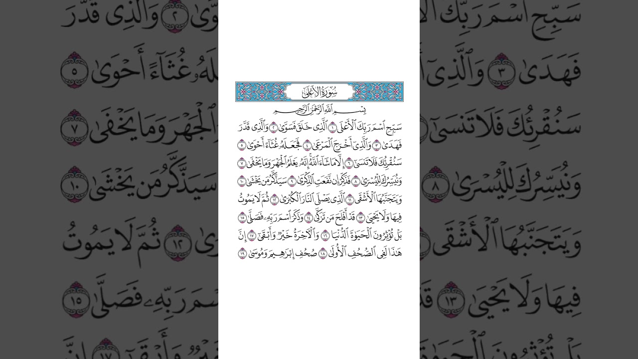 Surah Al-A'laa | The Most High | Quran Recitation | Qari Alaa Aqel
