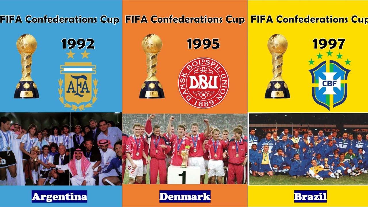 Fifa Confederations Cup &bull; All Winners 1992 - 2017 &bull; Winners List