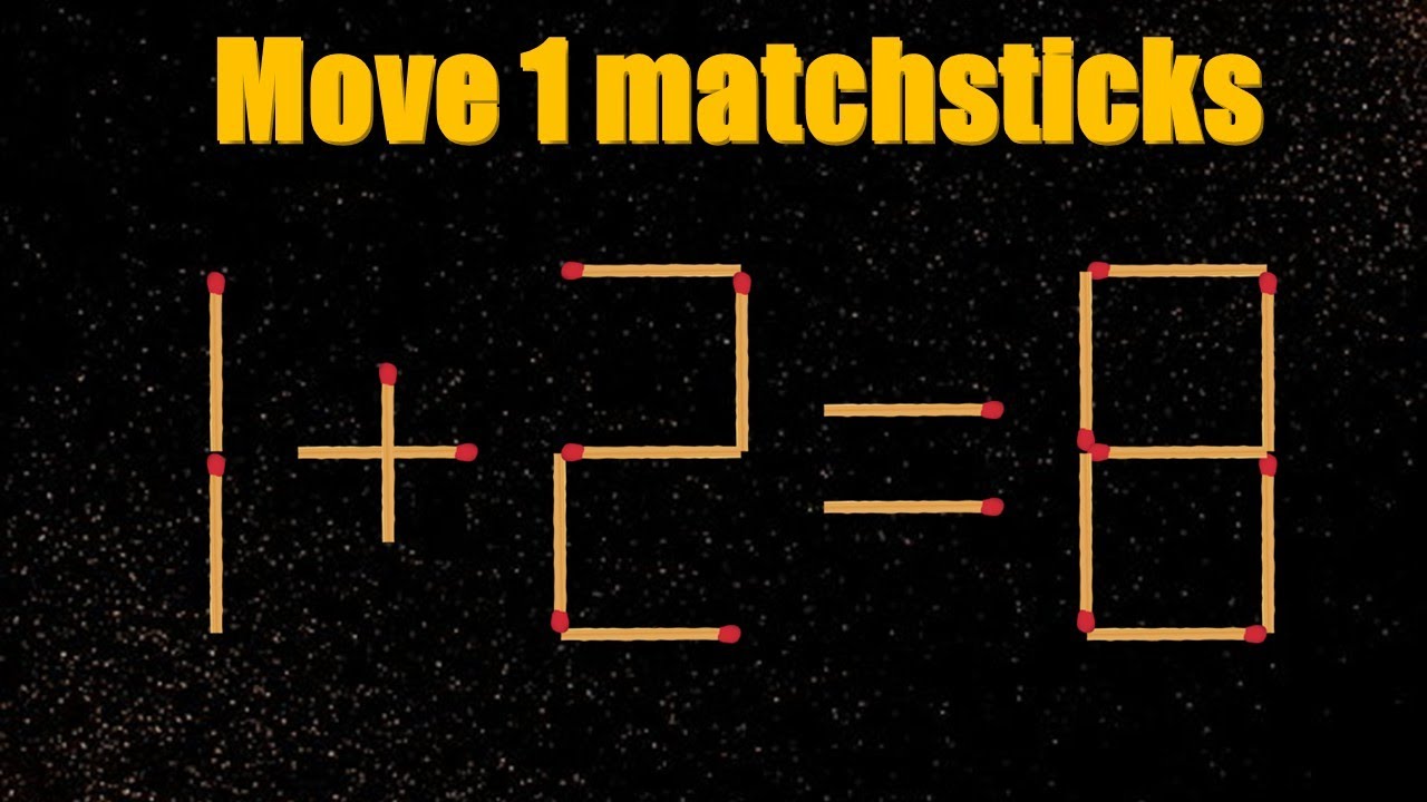 🧠 Move 1 Stick To Make Equation Correct 🧠 - Matchstick Puzzle Quiz