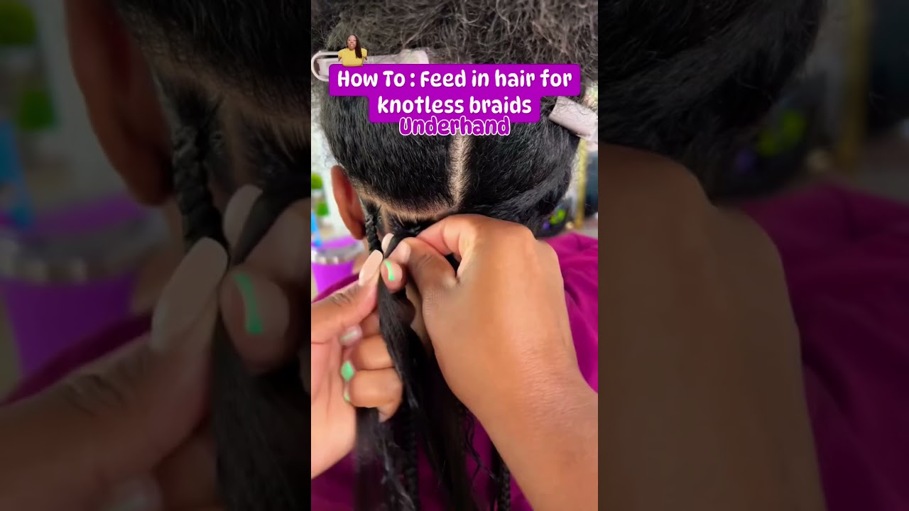 The easy way to feed in braiding hair #viral #braids #wigs  #hairstyle #shortvideo @catchdees_hands