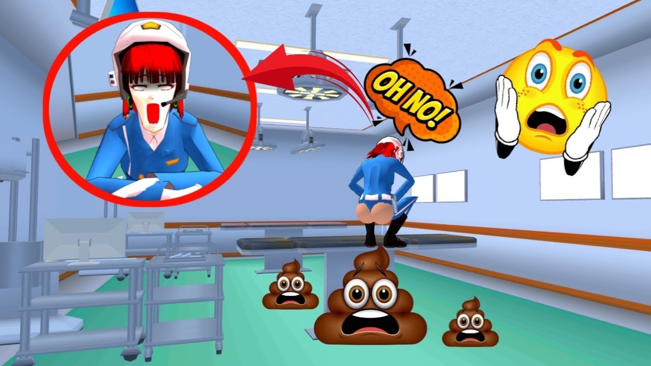 POLISI RINA MENYELAMATKAN MIO SETELAH ITU KEBELET EEK DI RUMAH SAKIT KOTA SAKURA SCHOOL SIMULATOR