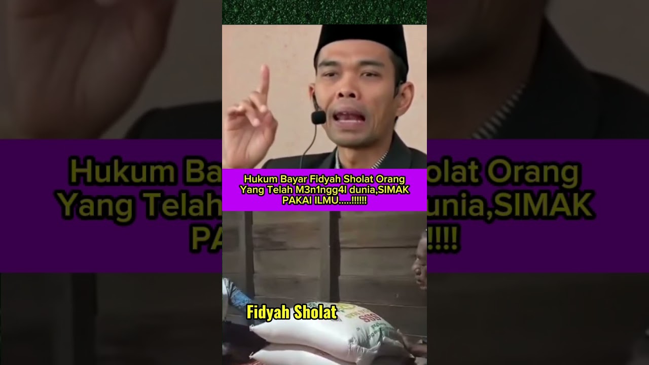 hukum bayar Fidyah Sholat#seputardakwah