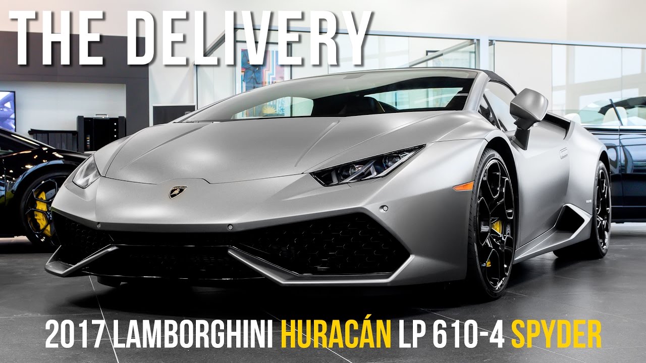 Overview of a 2017 Lamborghini Huracán LP610-4 Spyder