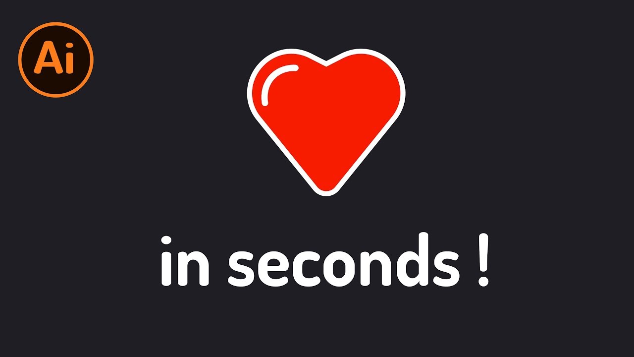 How to Create Heart Icon Fast in Adobe Illustrator