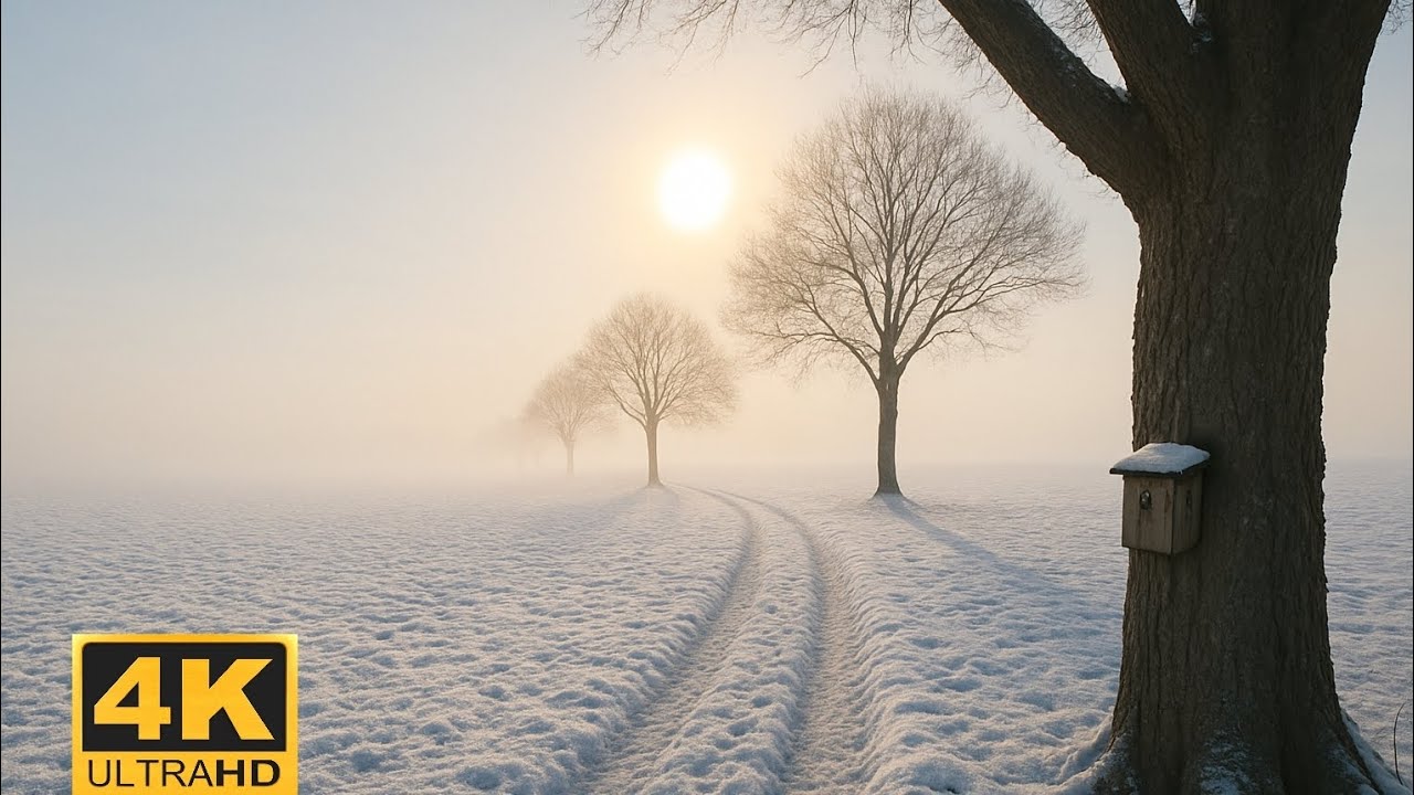 Brume et Neige en Suisse – Une Évasion Apaisante 4K