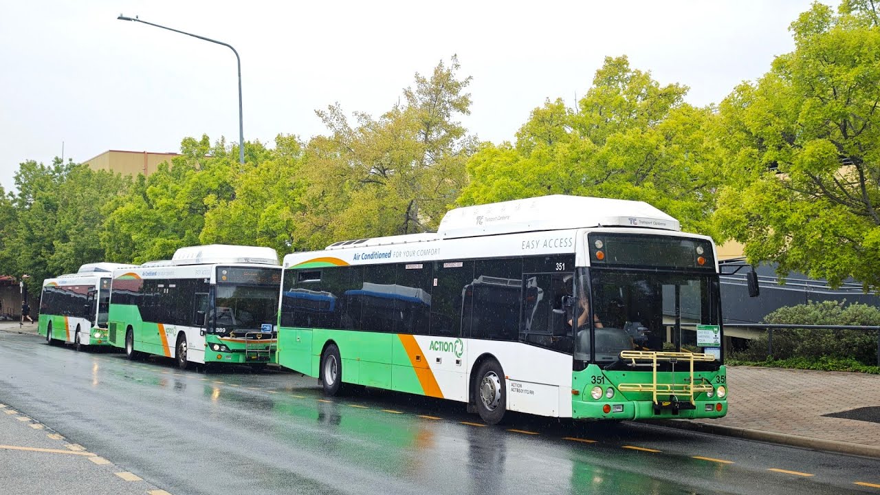 Transport Canberra Gas Bus Drive up to Black Hill 