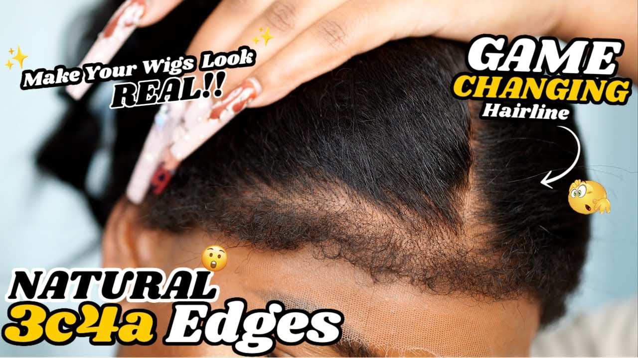 HOW TO: SUPER NATURAL HAIRLINE ON WIG ✨ Mimics 3c/4a edges✨ | Laurasia Andrea x Wowafrican