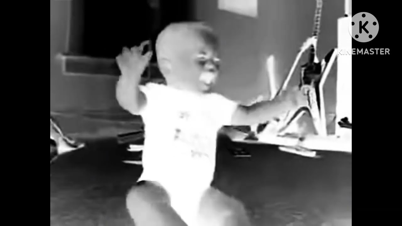 Montage of Babies Getting Hurt, Scared or Startled in B&W Reversed