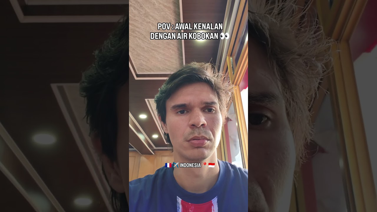 AKU 🇫🇷 kaget dengan air kobokan 🇮🇩 🤣#indonesia #cultureshock #visitsumatra  #pov #viralindonesia