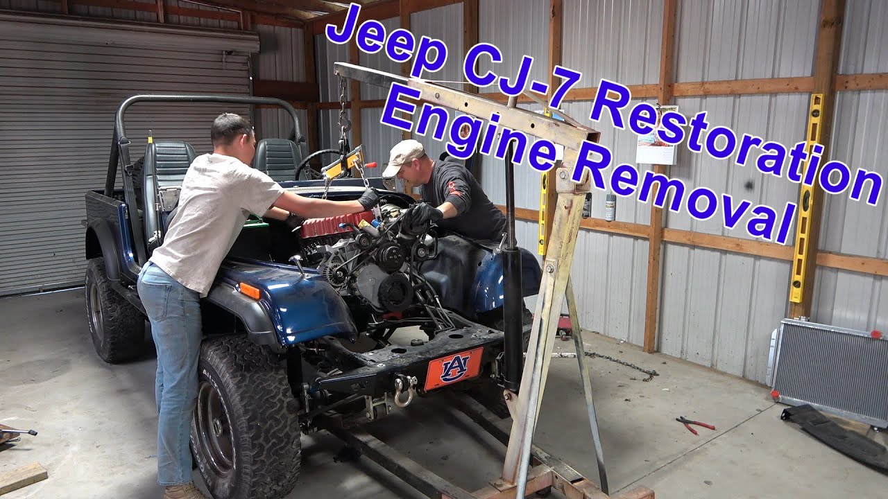 Jeep CJ-7 Restoration Part 11: Engine Removal For 4.6L Stroker Build