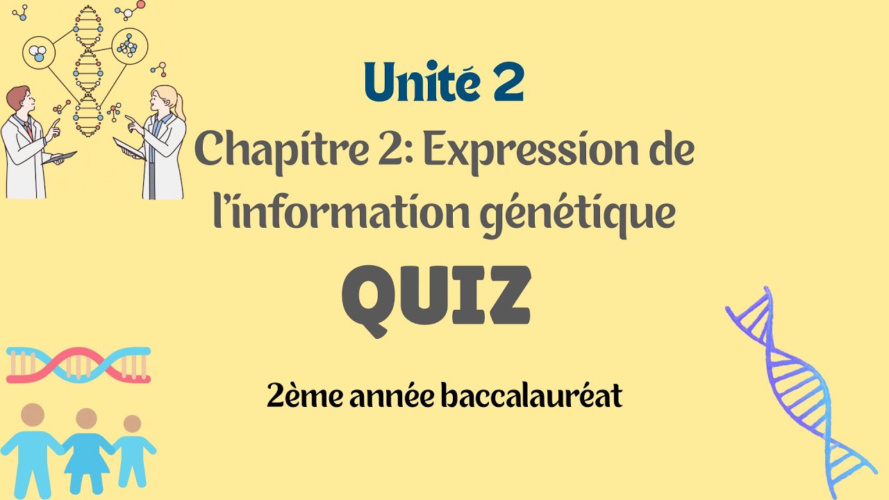 Révisez avec QCM : Expression de l’Information Génétique – 2ème Bac