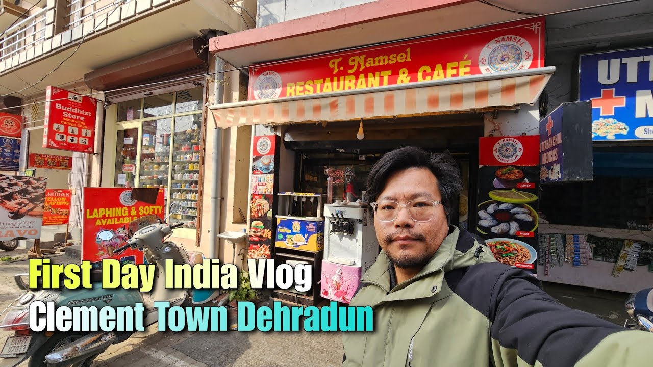 Explore tibetan restaurant / Clement town Dehradun || First day India Vlog || Tibetan Youtuber 2025