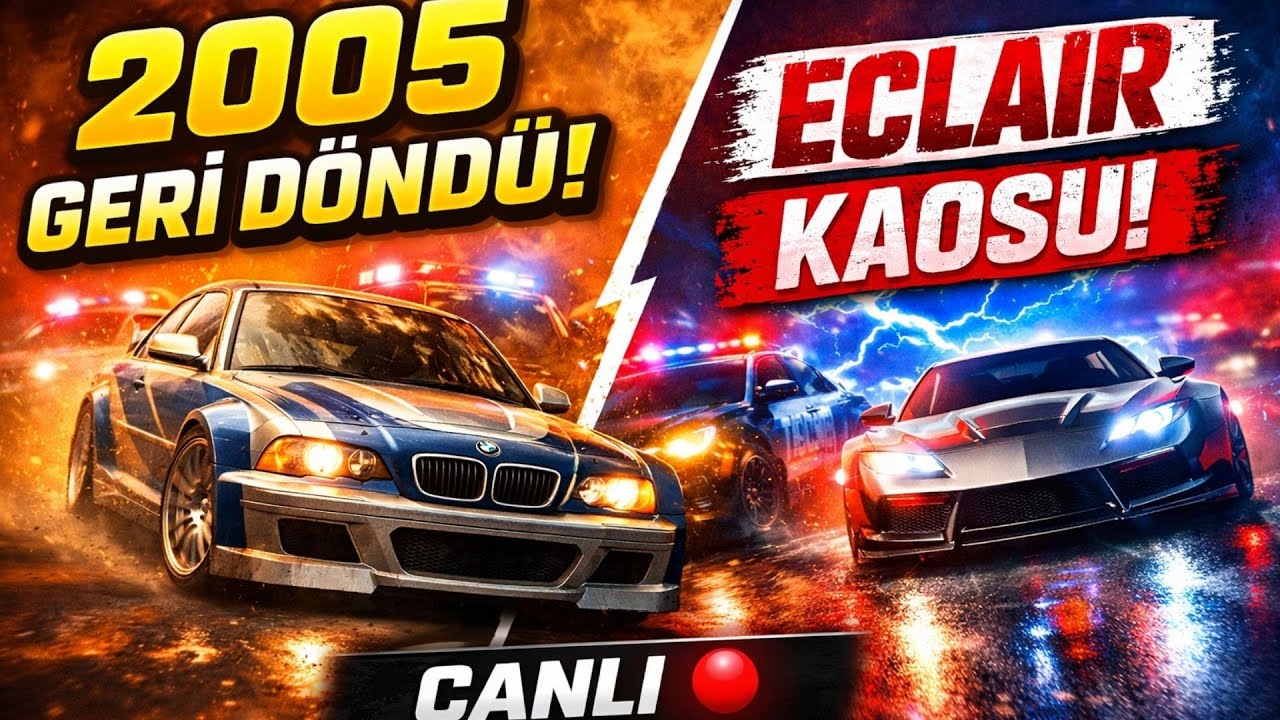 🔴 CANLI YAYIN - NFS Most Wanted 2005 → Eclair Games ile Hot Pursuit Kaosu