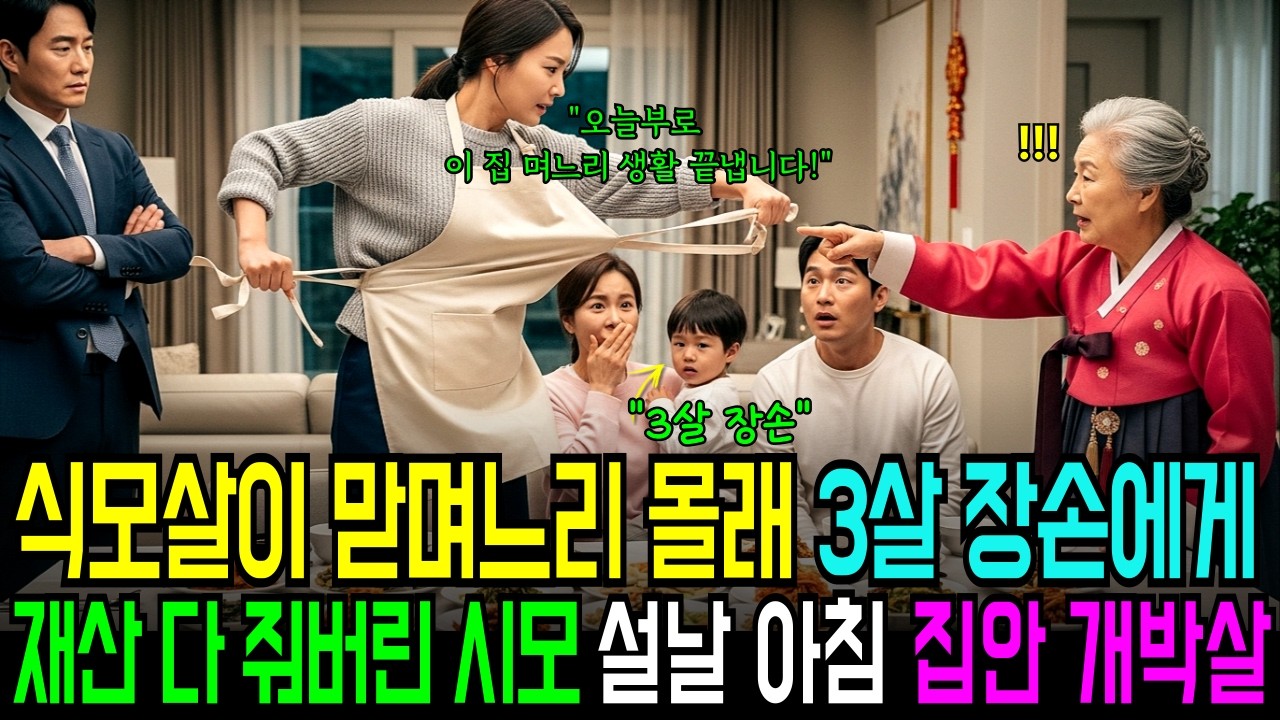 식모살이 맏며느리 준다던 재산 전부 둘째며느리네 몰래 다 줘버린 시어머니, 설날 아침 집안 개박살나고 풍비박산에 충격.. 고부갈등｜가족사연｜노후사연｜인생사연