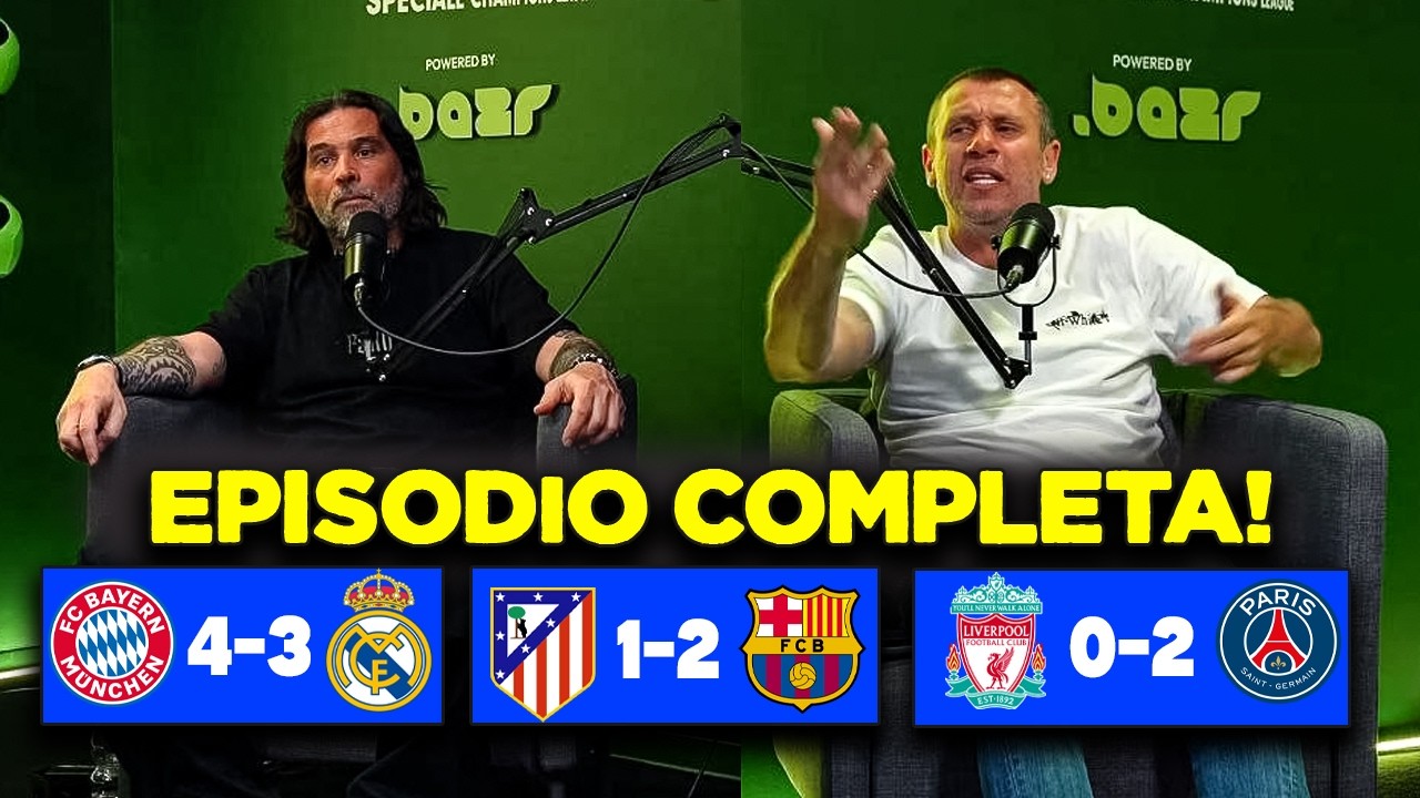 Bayern 4-3 Real Madrid, Atletico Madrid 1-2 Barcelona, Liverpool 0-2 PSG Speciale Champions 2026