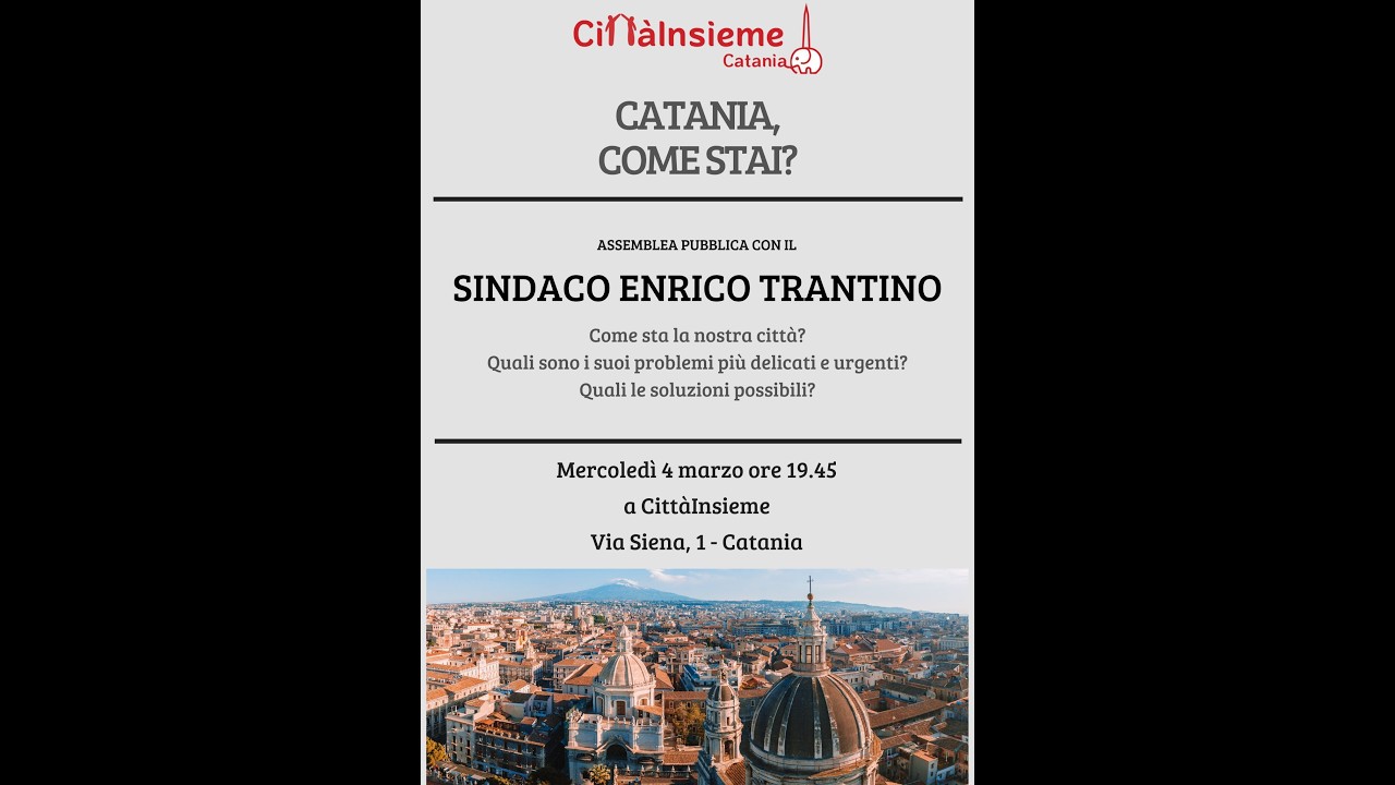 Città Insieme incontro sindaco di Catania