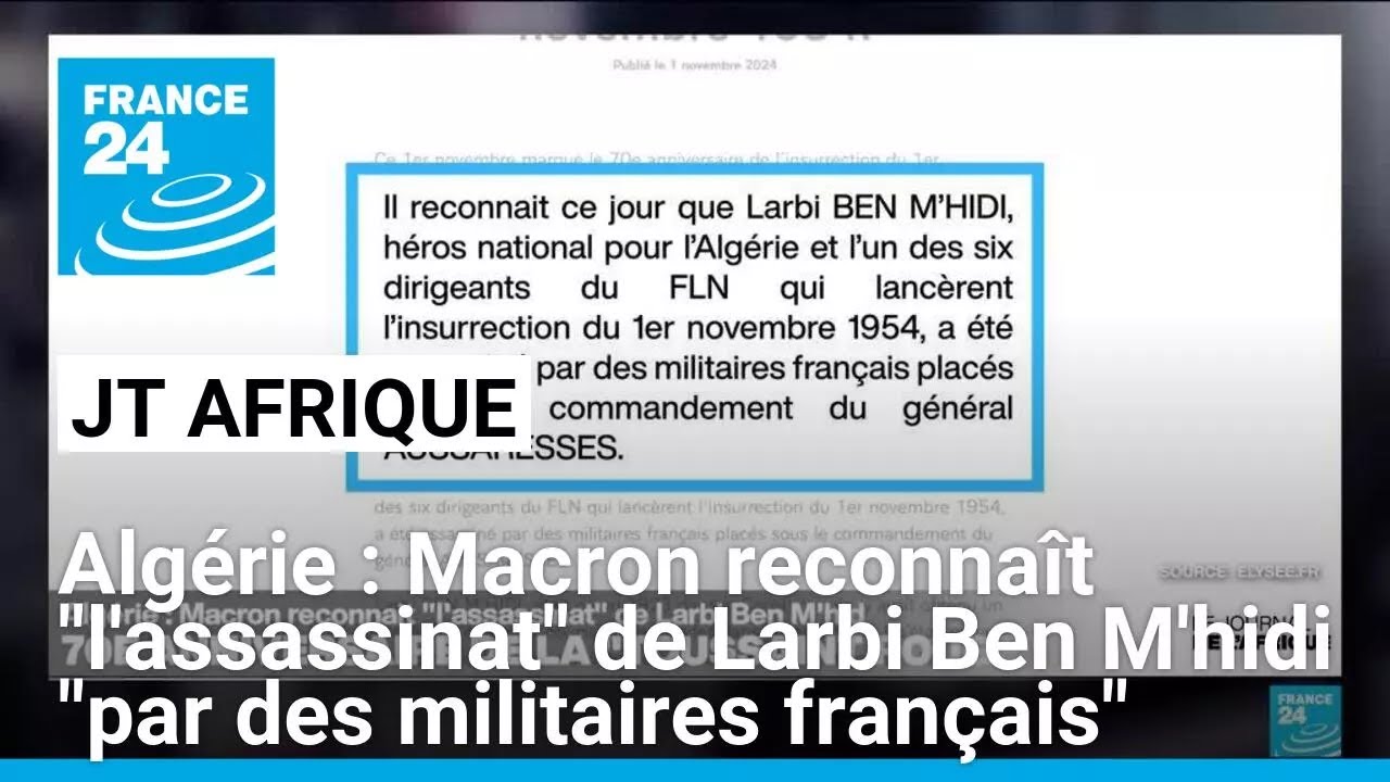 Algérie : Macron reconnaît 