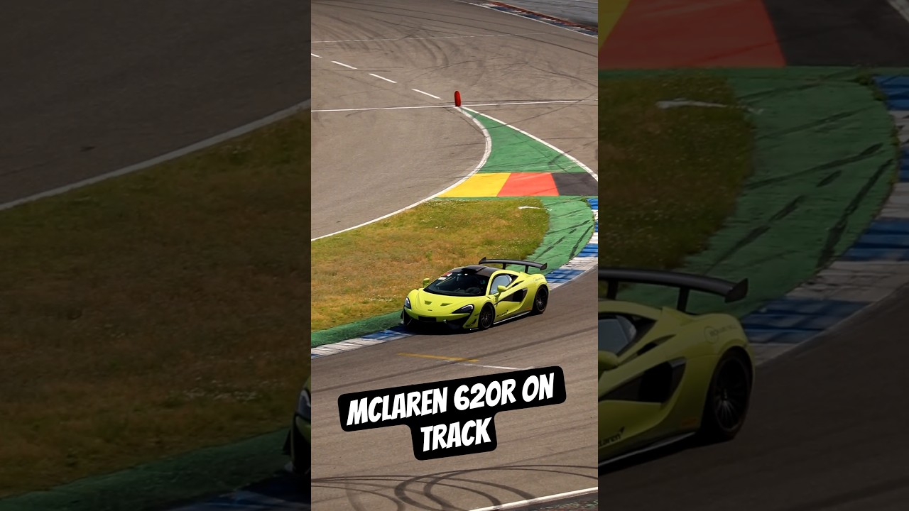 McLaren 620R accelerating on track 