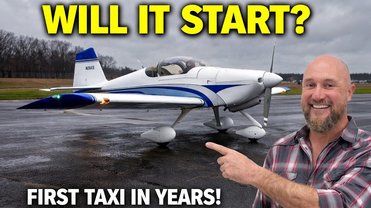 Hurricane Damaged RV6 First Taxi After Years !
