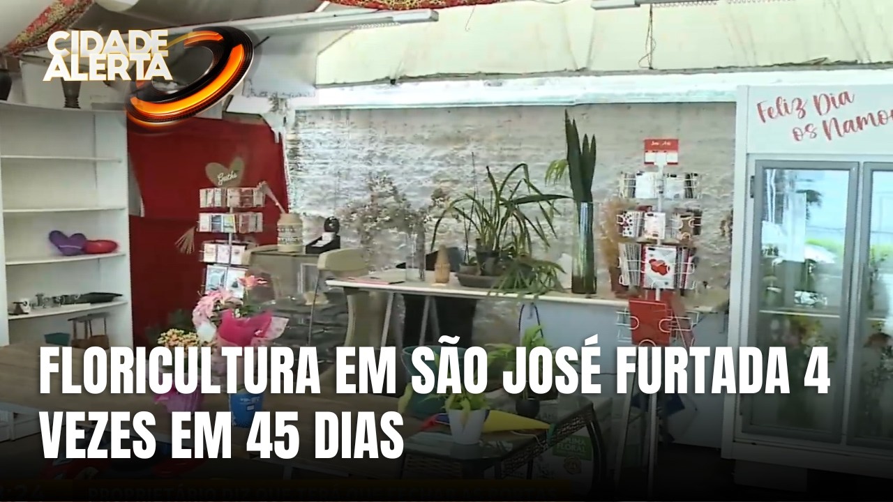 Quatro furtos em 45 dias atingem floricultura em São José