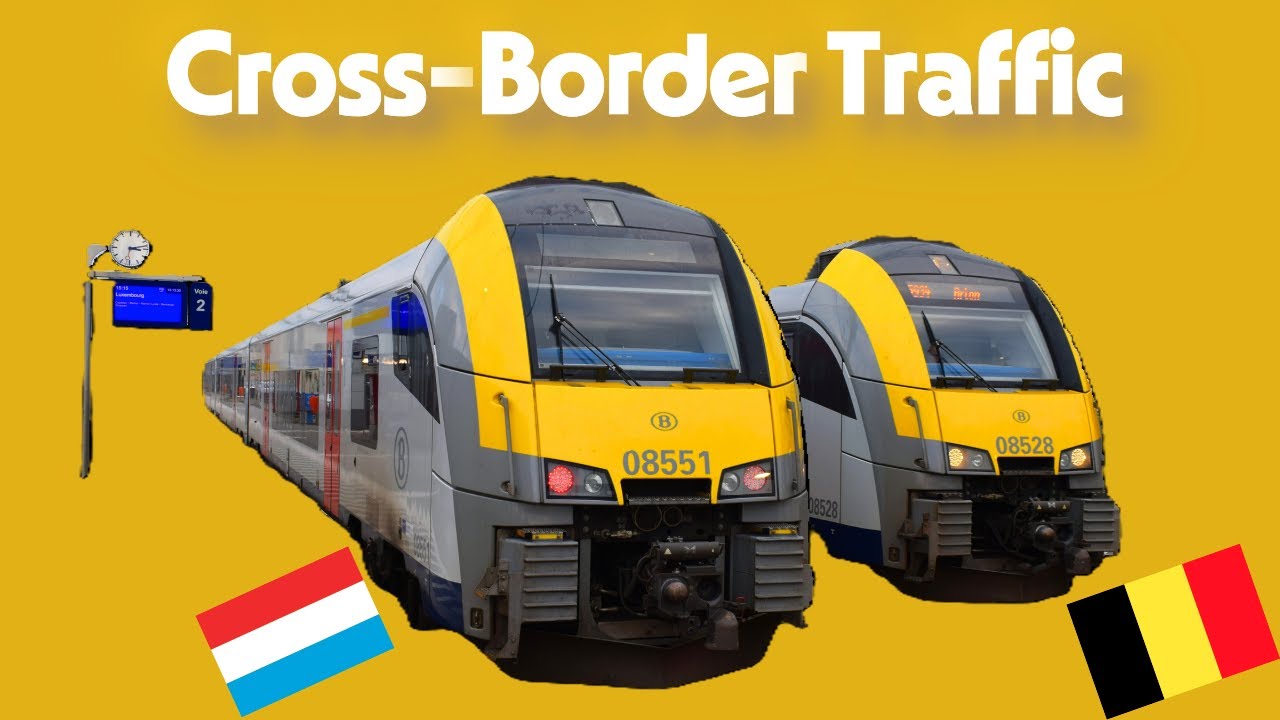 Double SNCB AM08 Departure from the BE-LUX border crossing!