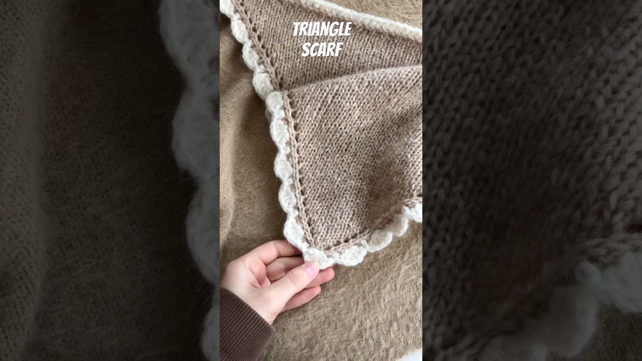 Knit triangle scarf 