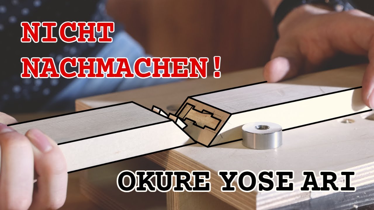 Okure-Yose-Ari auf Gehrung - Eine unnötige Verbindung / Gratverbindung mit Handwerkzeugen