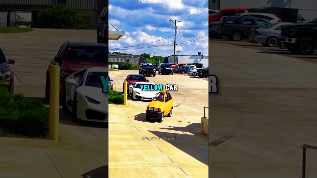 Small Yellow Car Fooled Police😆 #shorts