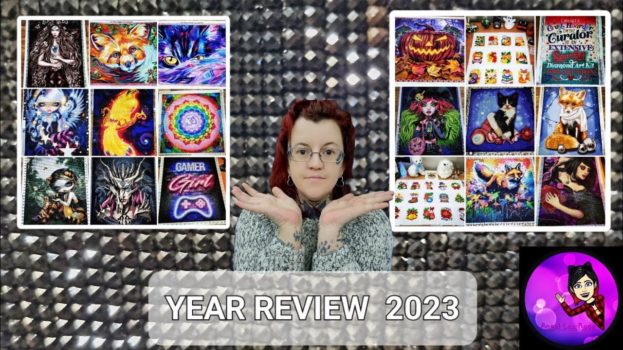 ОБЗОР 2023 ГОДА — Мои конкурсные алмазные картины и взгляд на мою мастерскую