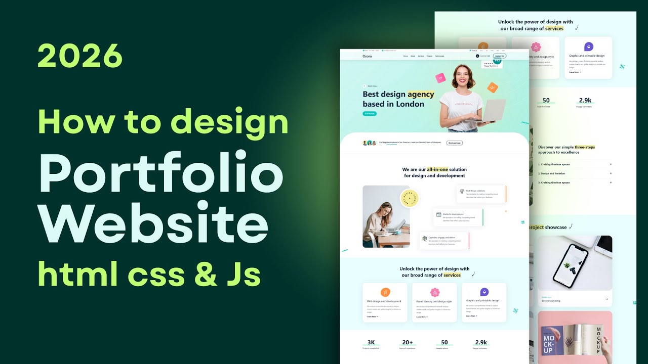 Build a Personal Portfolio Website Using pure HTML & CSS | Step-by-Step Tutorial 2026 | uicode.in