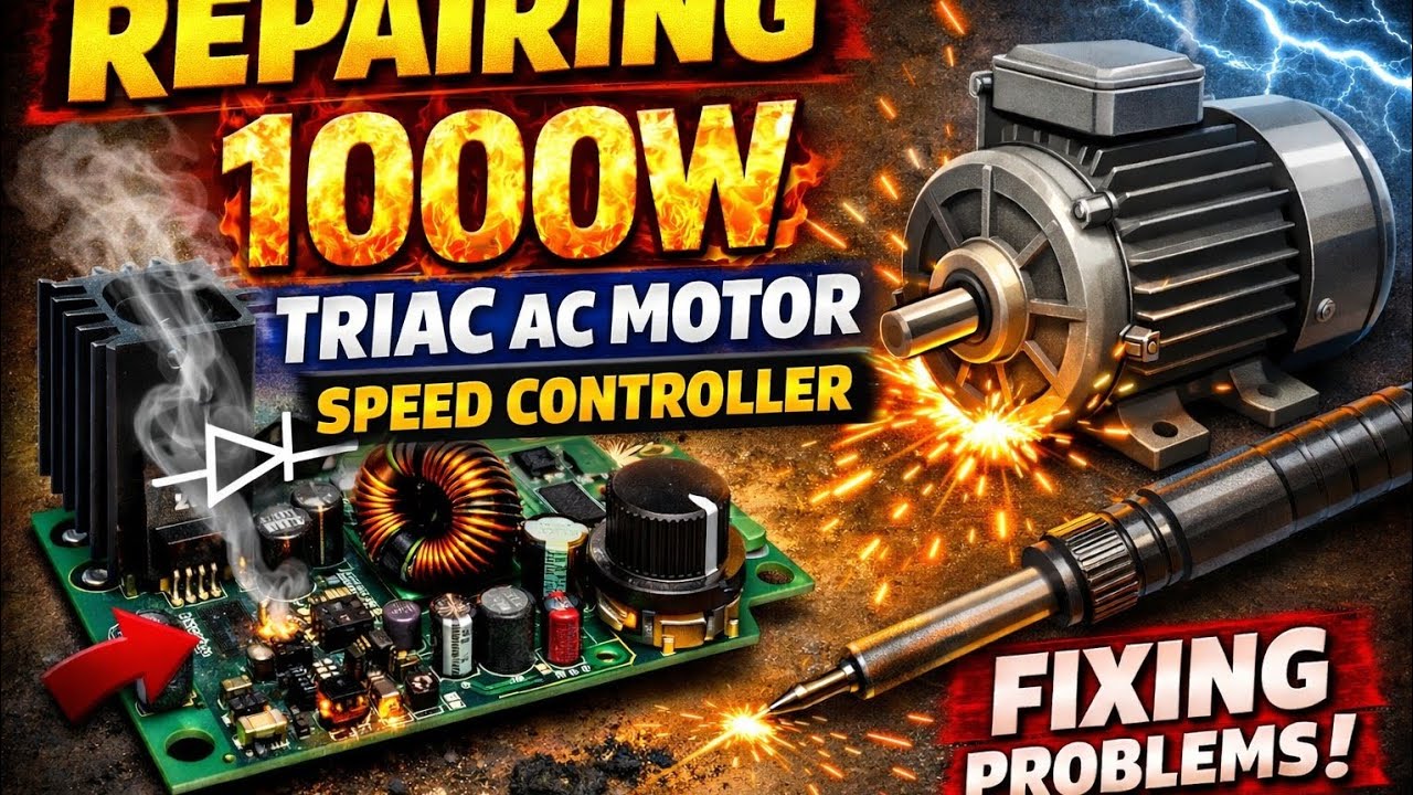 Triac based motor controller repairing 