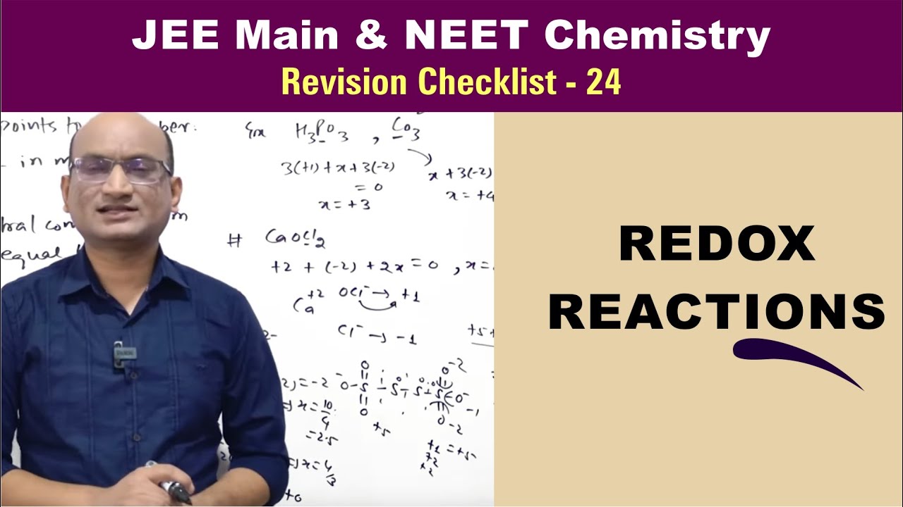 Redox Reactions | Revision Checklist 24 for JEE & NEET Chemistry