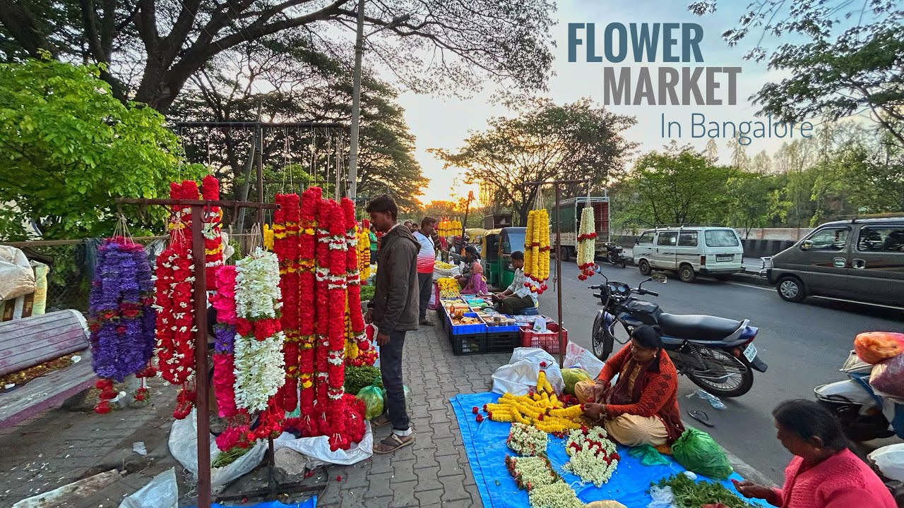 Bangalore early morning flower market | KR Puram