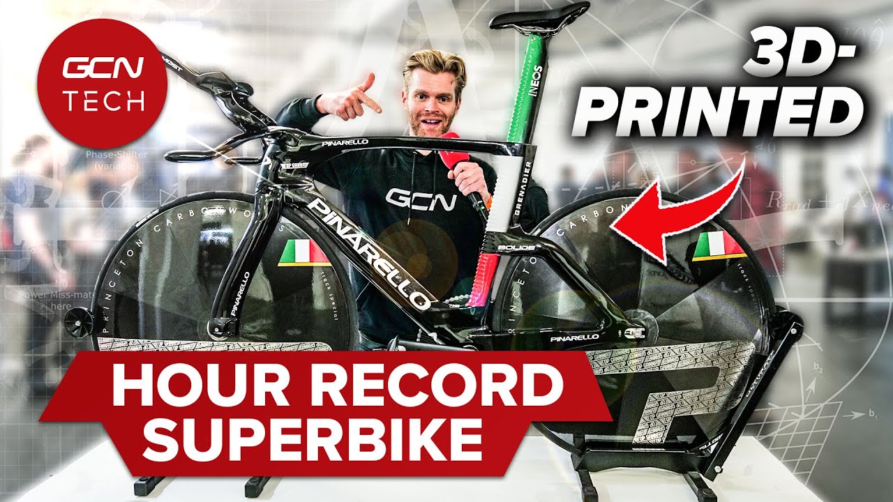 Filippo Ganna's 3D Printed Hour Record Bike! | Pinarello Bolide F HR3D