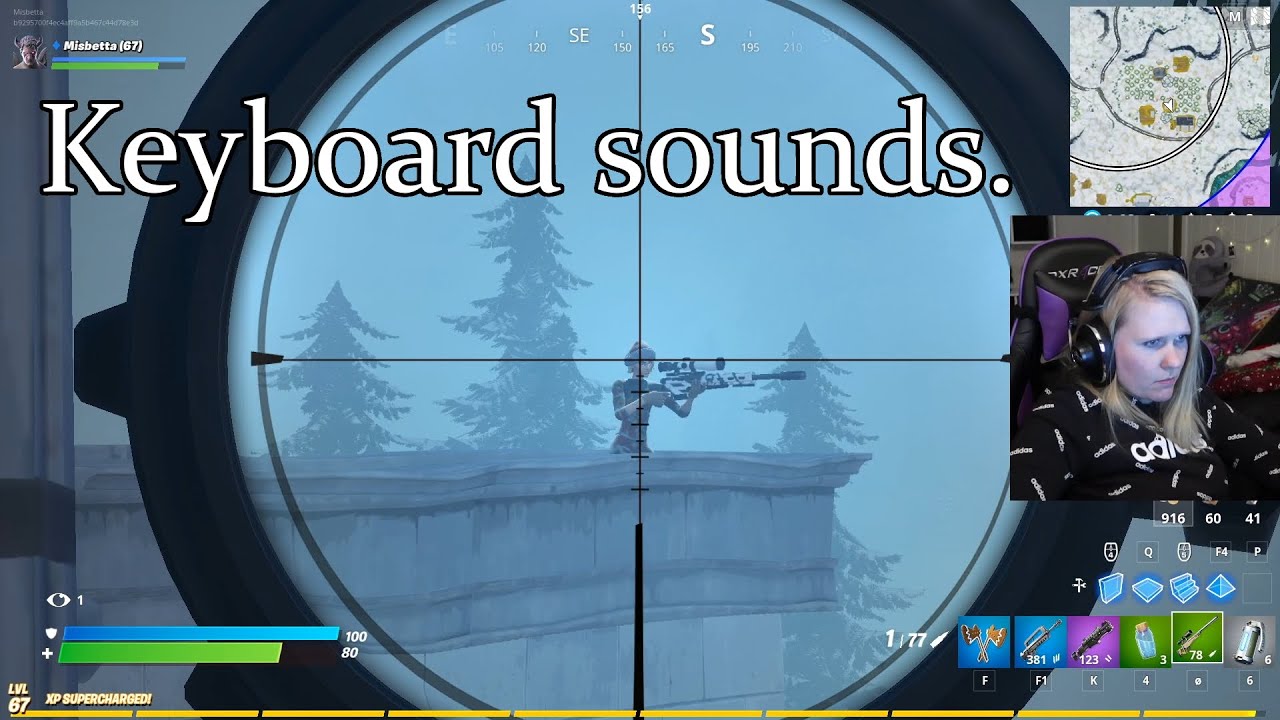 ASMR - Keyboard Sounds - Playing Fortnite *NO TALKING*