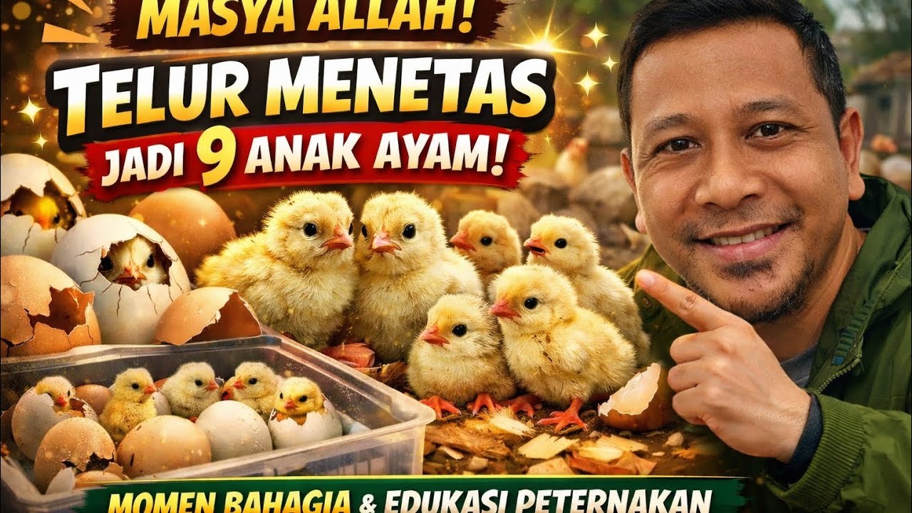 MasyaAllah… momen yang selalu bikin takjub 🐣✨Telur yang tadi menetas 9 ANAK Ayam!!!