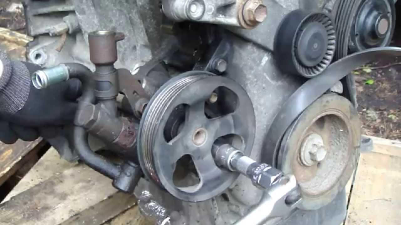 How to replace power steering pump Toyota Corolla VVT-i engine. Years 1992 to 2010.
