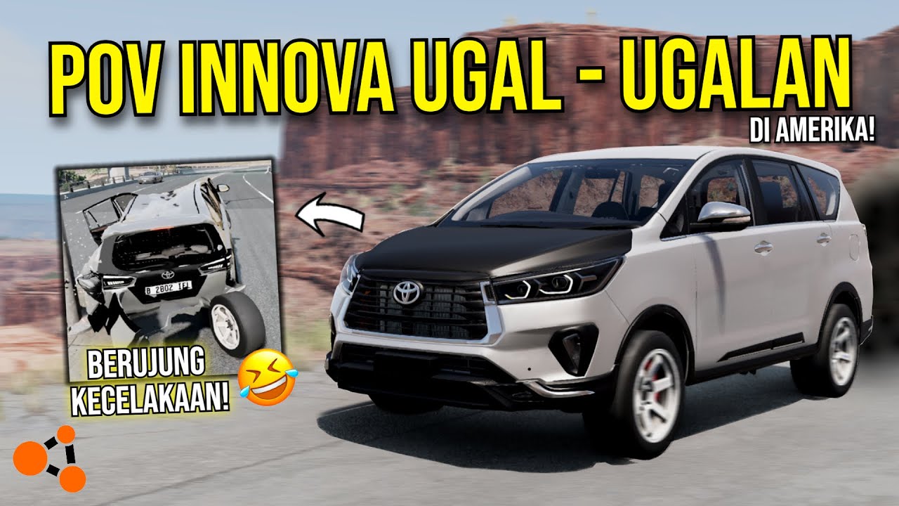 POV UGAL - UGALAN Pake INNOVA CUMI Di AMERIKA 🔥 Berakhir KECELAKAAN ! 😂 - BeamNG Drive Indonesia