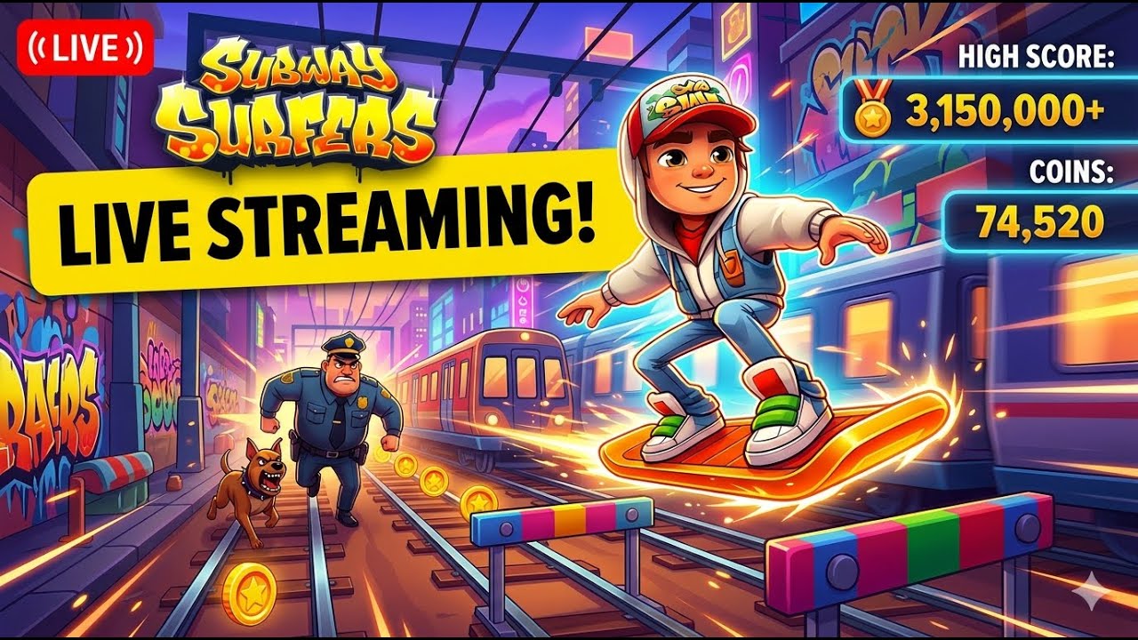 Subway Surfers 🔴 LIVE || 1M SCORE CHALLENGE | #subwaysurfers #live #shorts #shortfeed #viral #game