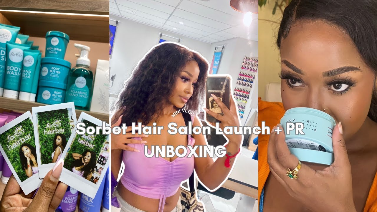 #vlog| SORBET HAIR SALON DUNKELD LAUNCH , PR GIFT BAG UNBOXING (So many products 😭❤️)