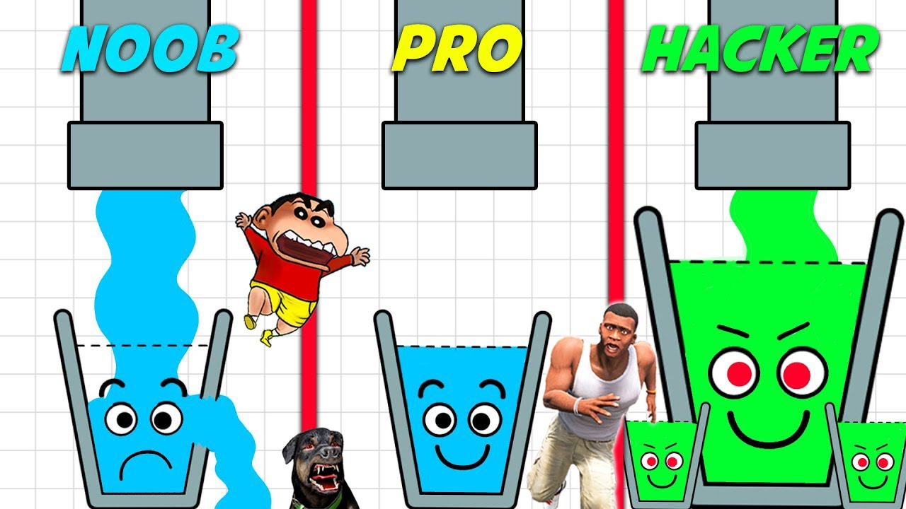 SHINCHAN & FRANKLIN NOOB Vs PRO Vs HACKER In HAPPY WHEEL with CHOP | DREAM SQUAD OP