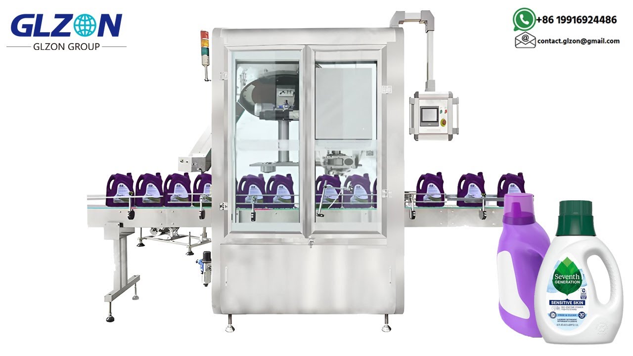 Detergent Filling Machine | Automatic Liquid Filling with Semi-Automatic Capping Machine