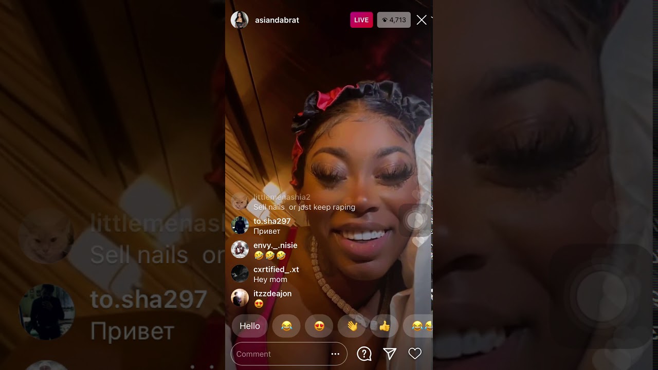 Asian doll Instagram live .